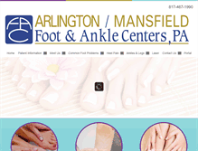 Tablet Screenshot of footanklecenters.com